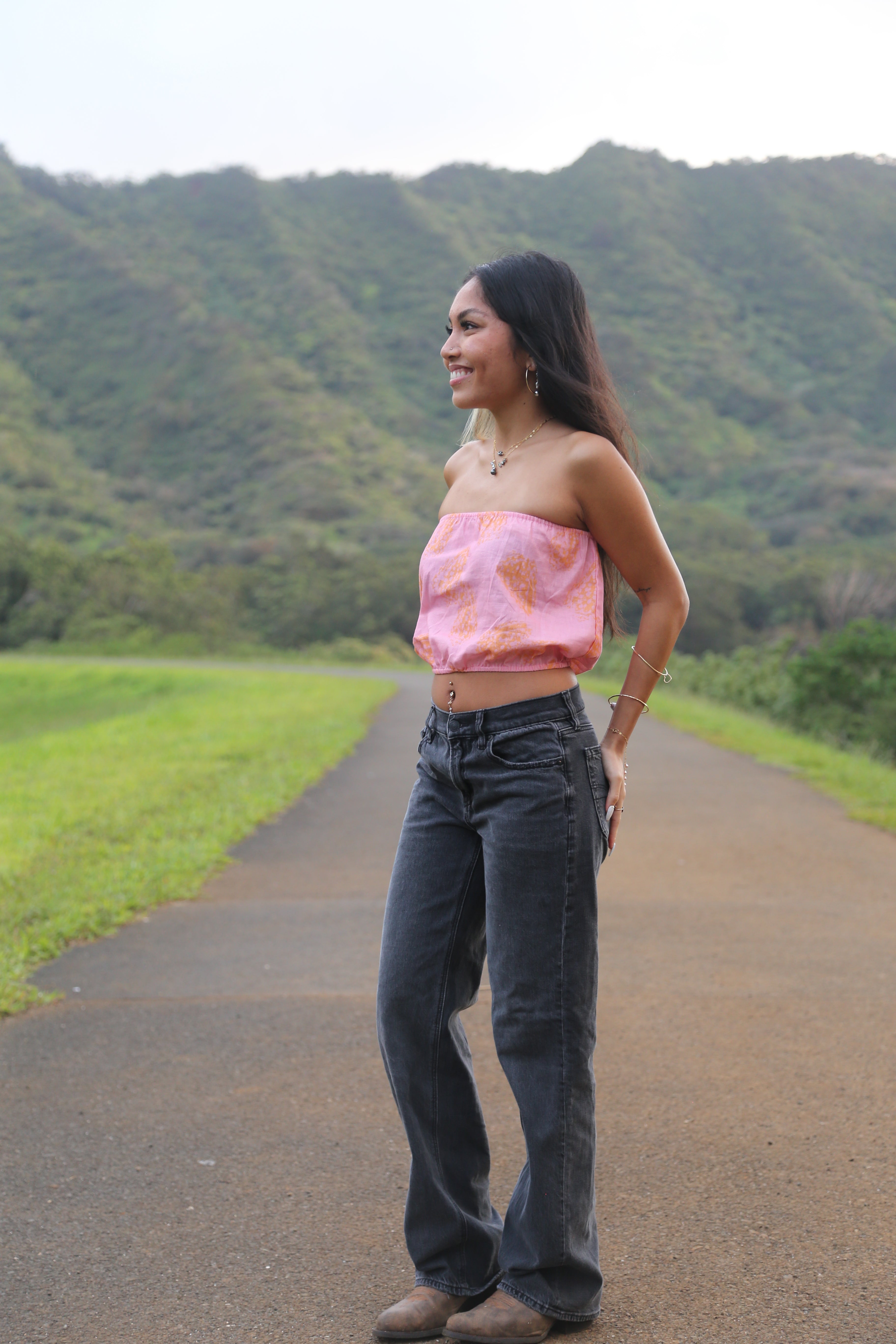 Kamaile Tube Top in Pink
