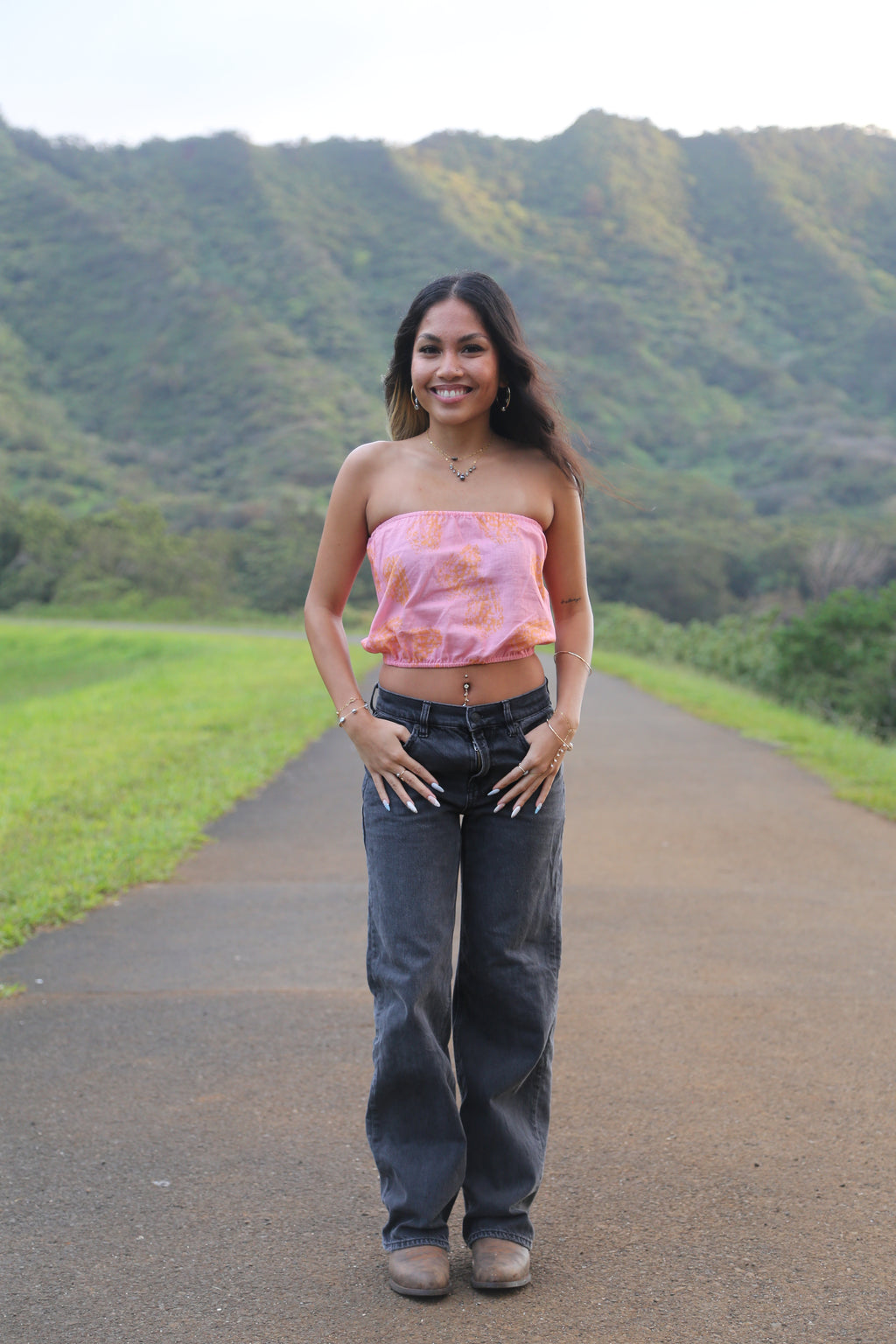 Kamaile Tube Top in Pink