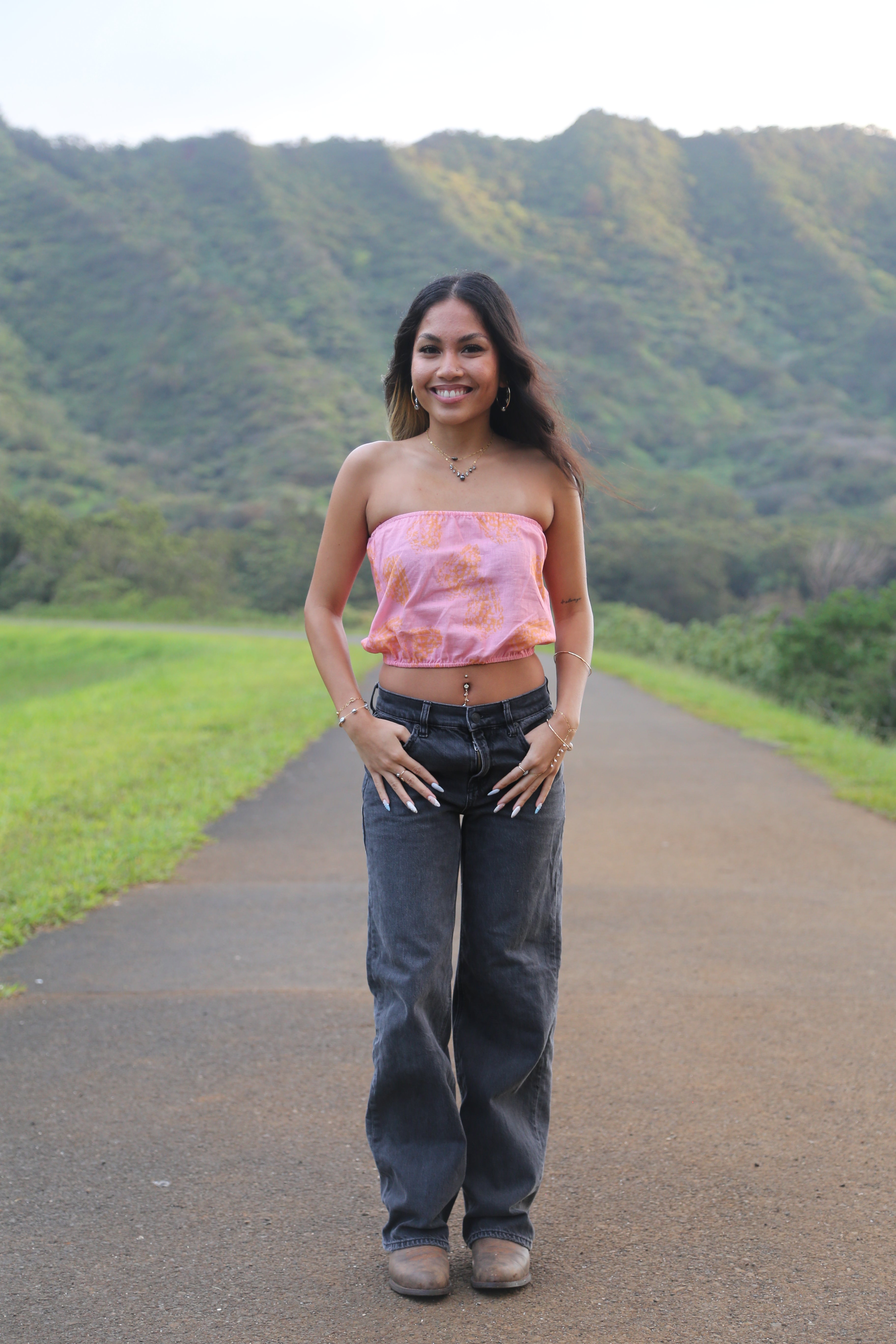 Kamaile Tube Top in Pink